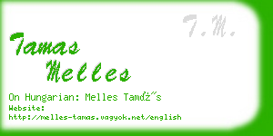 tamas melles business card